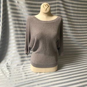 Express Silver/Gray Sparkle Knit Blouse